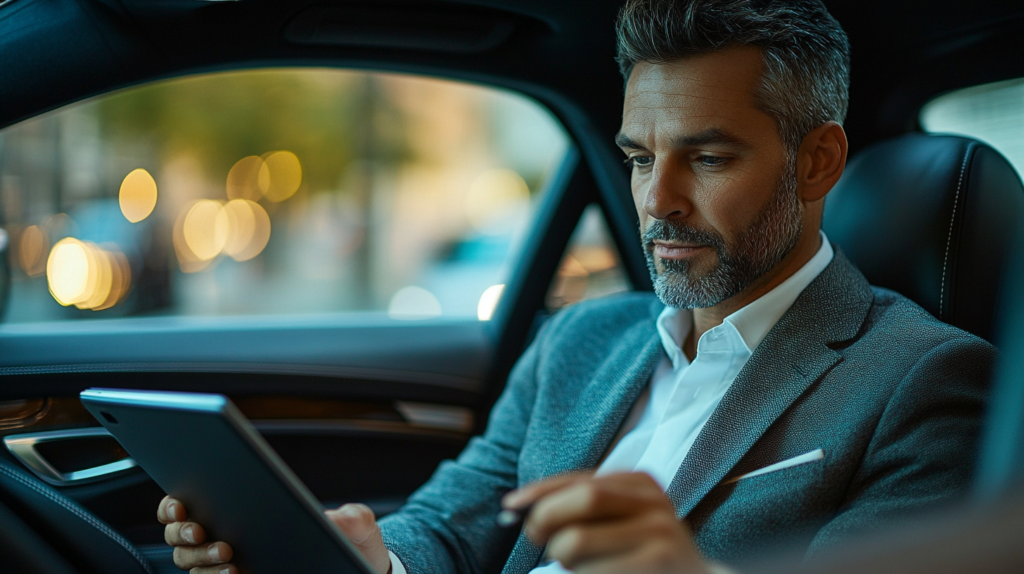 Professional Jeevz driver with executive client - Premium concierge transportation service